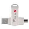 USB-флешка Forcell F-Data Metal Duo USB 3.2 Gen 1 (USB A / USB C) 32GB Silver (5903396391774)