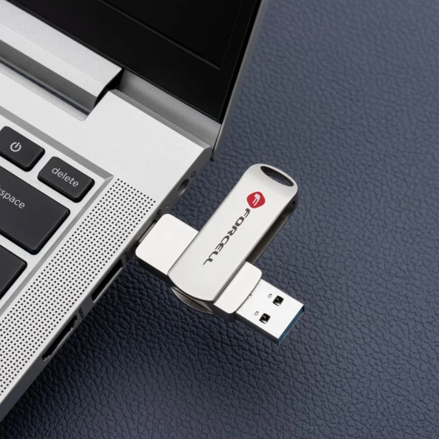 USB-флешка Forcell F-Data Metal Duo USB 3.2 Gen 1 (USB A / USB C) 32GB Silver (5903396391774)