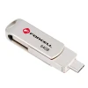 USB-накопичувач Forcell F-Data Metal Duo 64GB USB 3.2 Gen 1 USB A / USB C Silver (5903396391781)