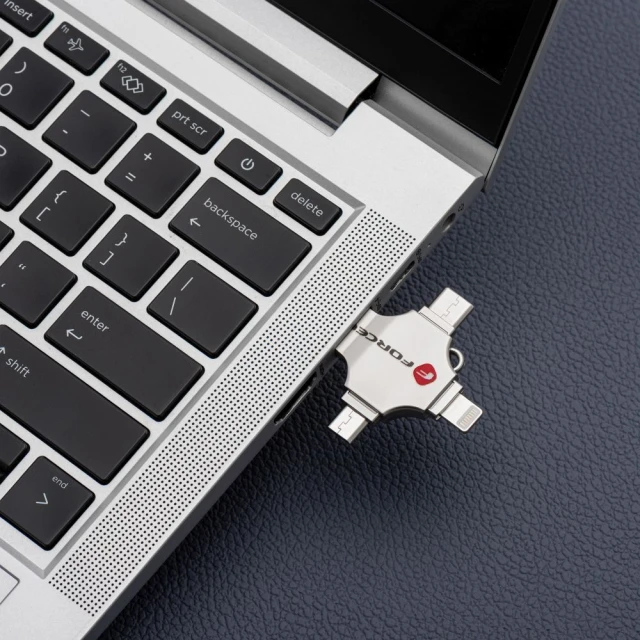 Флешка Forcell F-Data Metal Quad 32GB USB 3.2 Gen 1 Silver (5903396391835)