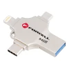 Флешка Forcell F-Data Metal Quad 64GB USB 3.2 Gen 1 Silver (5903396391842)