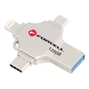 Флешка Forcell F-Data Metal Quad 128GB USB 3.2 Gen 1 Silver (5903396391859)