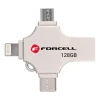 Флешка Forcell F-Data Metal Quad 128GB USB 3.2 Gen 1 Silver (5903396391859)