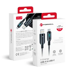 Кабель Forcell F-Energy Digital USB A to USB C 3A 66W 1.2 m Black (5903396395239)