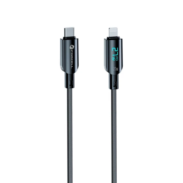 Кабель Forcell F-Energy Digital USB-C to Lightning PD 3A 27W 1.2m Black (5903396395260)