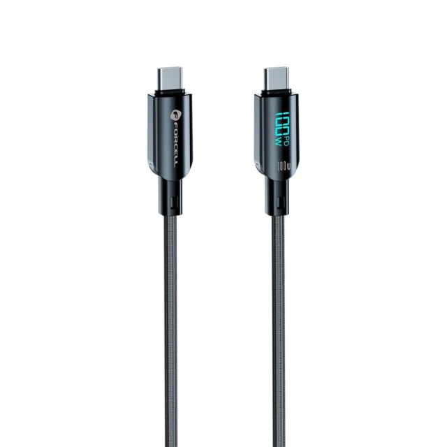 Кабель Forcell F-Energy Digital USB C to USB C 5A 100W 1.2 m Black (5903396395277)