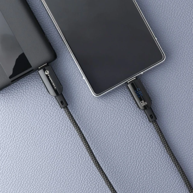 Кабель Forcell F-Energy Digital USB C to USB C 5A 100W 1.2 m Black (5903396395277)