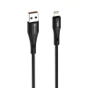 Кабель Forcell F-Energy Silicone USB-A to Lightning 2.4A 12W 1m Black (5903396395291)
