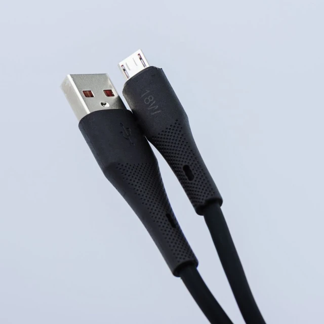 Кабель Forcell F-Energy Silicone USB-A to Lightning 2.4A 12W 1m Black (5903396395291)