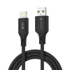 Кабель Forcell F-Energy Silicone USB-A to Lightning 2.4A 12W 1m Black (5903396395291)