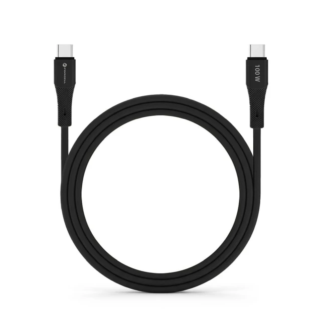 Кабель Forcell F-Energy Silicone USB C to USB C 5A 100W 1 m Black (5903396395321)