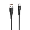 Кабель Forcell F-Energy QC3.0 USB-A to Micro USB 2.4A 18W Silicone 1m Black (5903396395338)