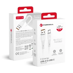 Кабель Forcell F-Energy USB-A to USB-C QC4.0 3A 66W Silicone 1m C342 White (5903396395345)