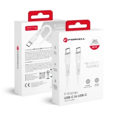 Кабель Forcell F-Energy USB-C to USB-C QC4.0 PD 3A 60W Silicone 1m C344 White (5903396395369)
