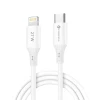 Кабель Forcell F-Energy C346 USB C - Lightning PD 3A 27W Silicone 1 м White (5903396395376)