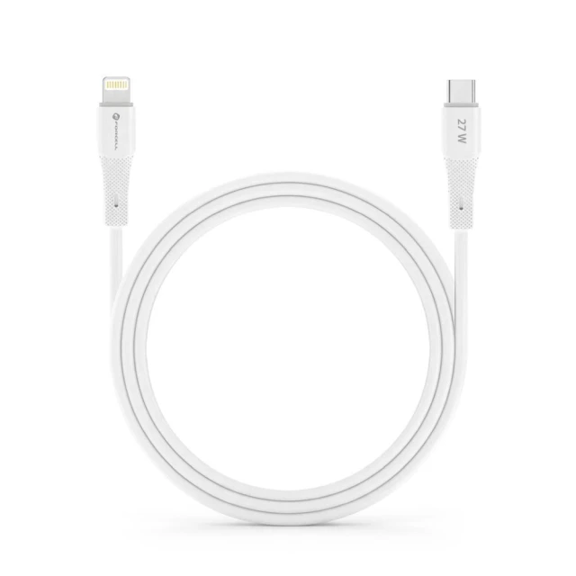 Кабель Forcell F-Energy C346 USB C - Lightning PD 3A 27W Silicone 1 м White (5903396395376)
