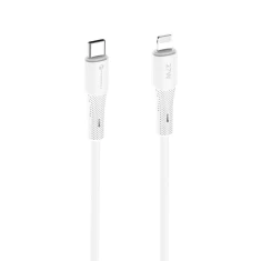 Кабель Forcell F-Energy C346 USB C - Lightning PD 3A 27W Silicone 1 м White (5903396395376)