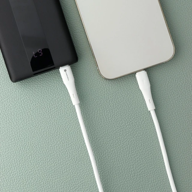 Кабель Forcell F-Energy C346 USB C - Lightning PD 3A 27W Silicone 1 м White (5903396395376)