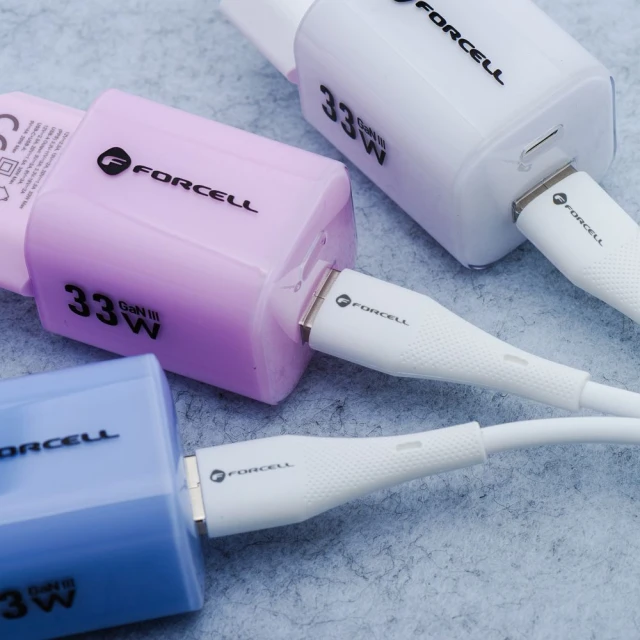 Кабель Forcell F-Energy C346 USB C - Lightning PD 3A 27W Silicone 1 м White (5903396395376)