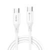 Кабель Forcell F-Energy Silicone USB C to USB C 5A 100W 1 m White (5903396395383)