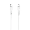 Кабель Forcell F-Energy Silicone USB C to USB C 5A 100W 1 m White (5903396395383)