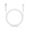 Кабель Forcell F-Energy QC3.0 USB-A to Micro USB 2.4A 18W Silicone 1m White (5903396395390)
