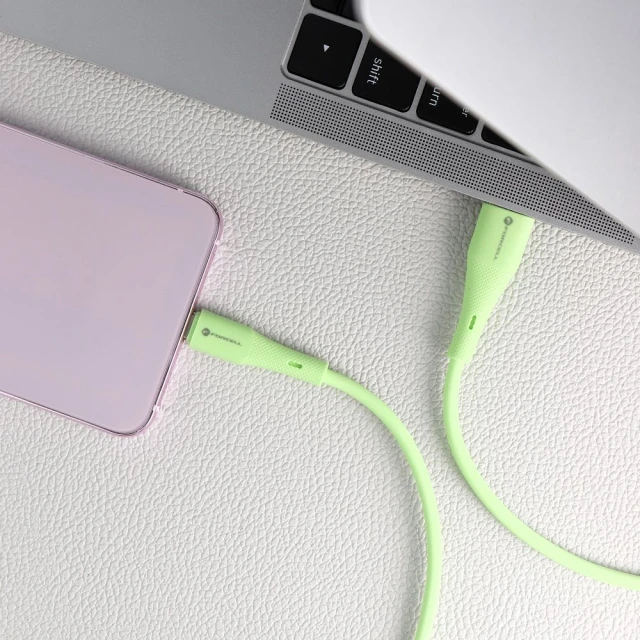 Кабель Forcell F-Energy Silicone USB A to USB C 3A 66W 1 m Green (5903396395406)