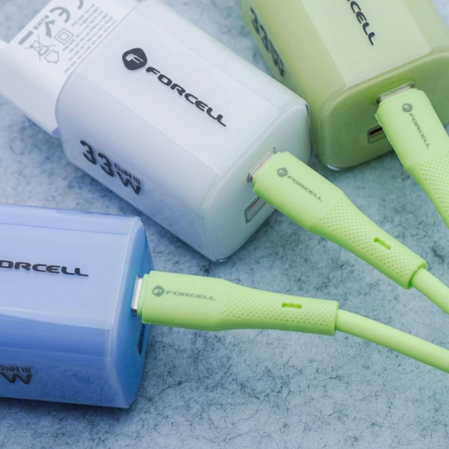 Кабель Forcell F-Energy USB-C to Lightning Green (5903396395437)