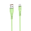 Кабель Forcell F-Energy QC3.0 USB-A to Micro USB 2.4A 18W Silicone 1m Green (5903396395451)