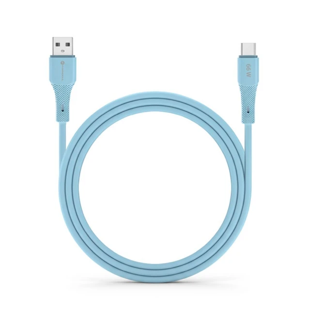 Кабель Forcell F-Energy USB-A to USB-C QC4.0 3A 66W Silicone 1m Blue (5903396395468)