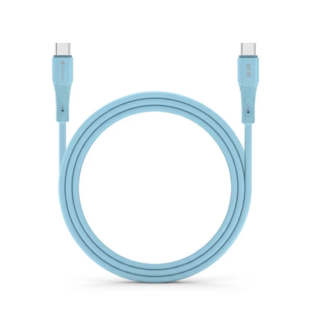 Кабель Forcell F-Energy USB-C to USB-C QC4.0 PD 3A 60W Silicone 1m Blue (5903396395482)