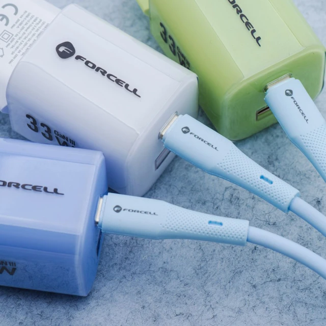 Кабель Forcell F-Energy USB-C to Lightning Blue (5903396395499)