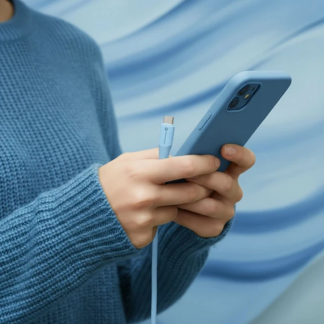 Кабель Forcell F-Energy USB-C to Lightning Blue (5903396395499)