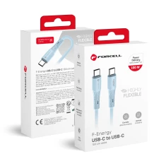 Кабель Forcell F-Energy USB-C to USB-C QC4.0 PD 5A 100W Silicone 1m Blue (5903396395505)