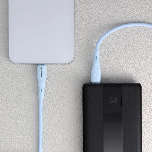 Кабель Forcell F-Energy USB-C to USB-C QC4.0 PD 5A 100W Silicone 1m Blue (5903396395505)