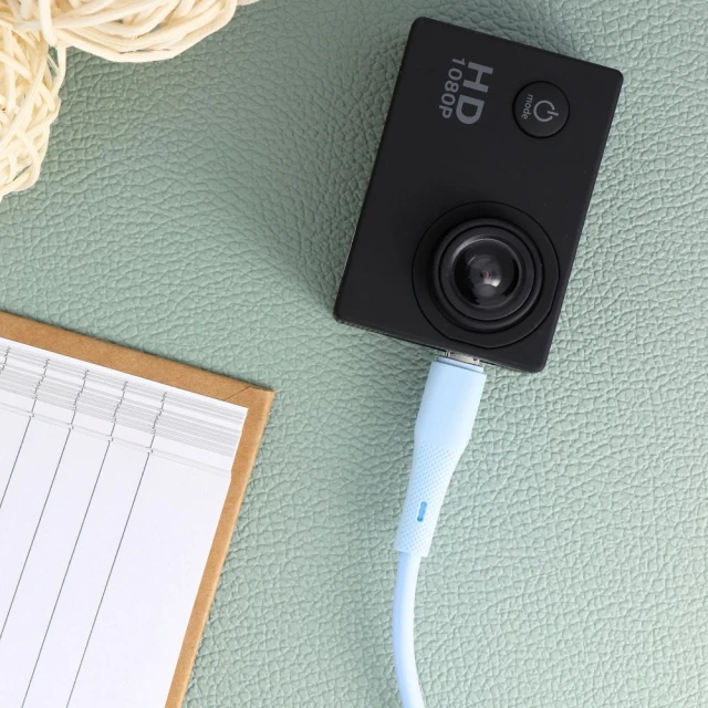 Кабель Forcell F-Energy QC3.0 USB-A to Micro USB 2.4A 18W Silicone 1m Blue (5903396395512)