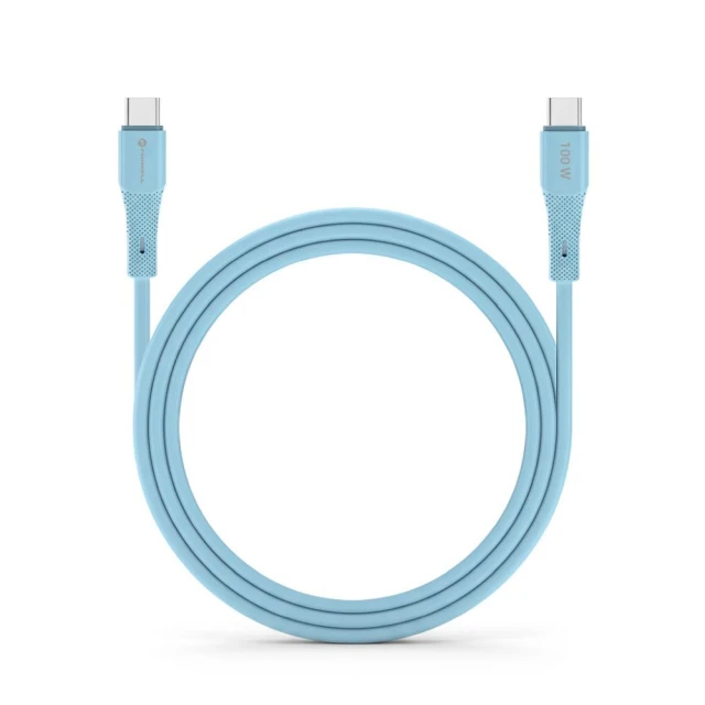 Кабель Forcell F-Energy QC3.0 USB-A to Micro USB 2.4A 18W Silicone 1m Blue (5903396395512)