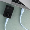 Кабель Forcell F-Energy QC3.0 USB-A to Micro USB 2.4A 18W Silicone 1m Blue (5903396395512)
