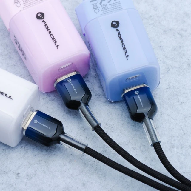 Кабель USB A to Micro USB Forcell F-Energy QC3.0 2.4A 18W Gradient 1m Black (5903396395574)