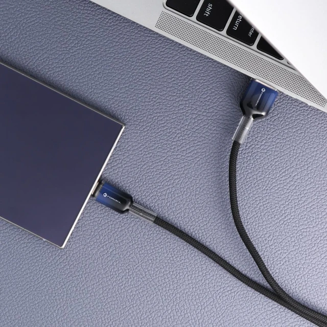 Кабель USB A to Micro USB Forcell F-Energy QC3.0 2.4A 18W Gradient 1m Black (5903396395574)