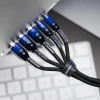 Кабель USB A to Micro USB Forcell F-Energy QC3.0 2.4A 18W Gradient 1m Black (5903396395574)