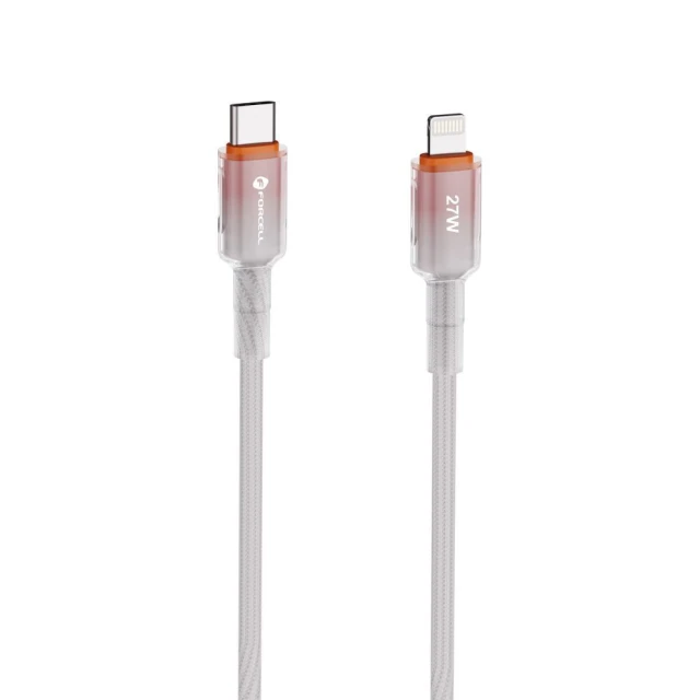 Кабель USB C до Lightning Forcell F-Energy PD 3A 27W 1 м White (5903396395611)