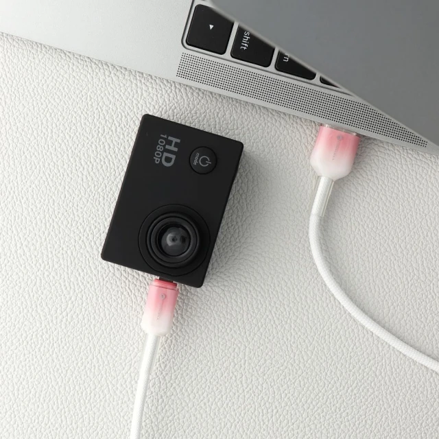 Кабель Forcell F-Energy QC3.0 USB-A to Micro USB 2.4A 18W Gradient 1m White (5903396395635)