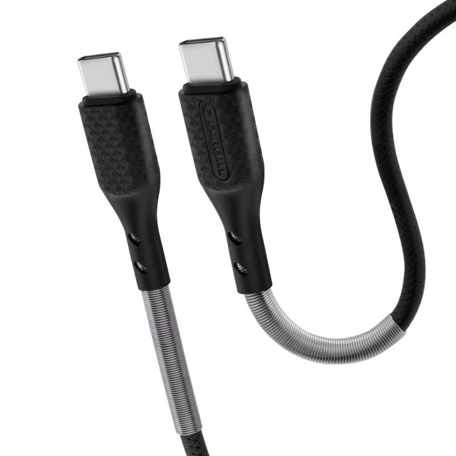Кабель Forcell F-Energy USB-C to USB-C QC4.0 PD 5A 100W Carbon 1m Black (5903396396960)
