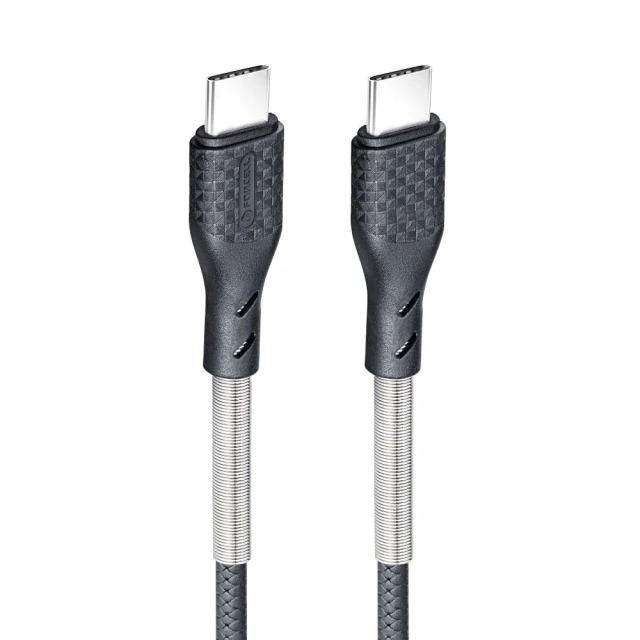 Кабель Forcell F-Energy USB-C to USB-C QC4.0 PD 5A 100W Carbon 1m Black (5903396396960)