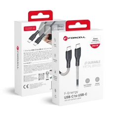 Кабель USB C к USB C Forcell F-Energy QC4.0 PD 5A 240W Carbon 1 м Black (5903396396977)