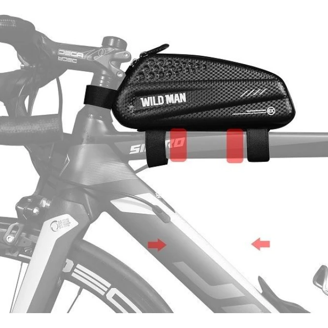 Сумка велосипедна на раму WILDMAN EX 1L Black (5903396400407)