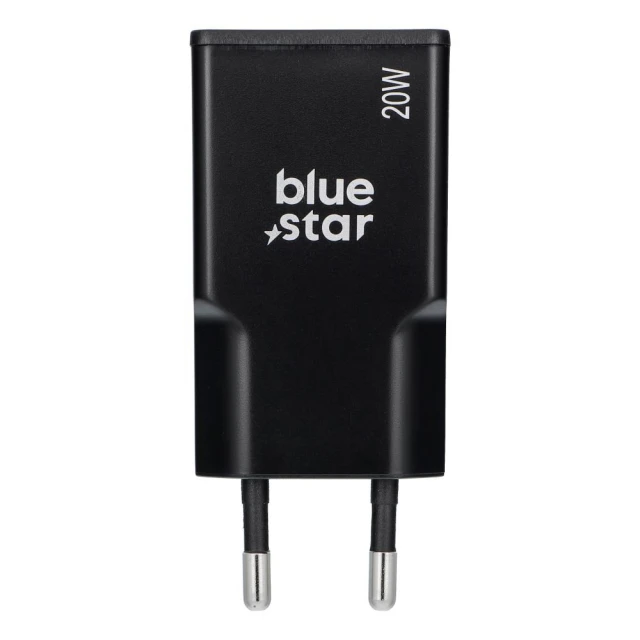 Мережевий зарядний пристрій Blue Star Slim GaN USB QC4.0 PD 3A 20W Black (5903396402197)