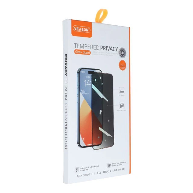 Захисне скло Veason Pro Privacy Glass для iPhone 17 Pro Max Black (5903396411151)