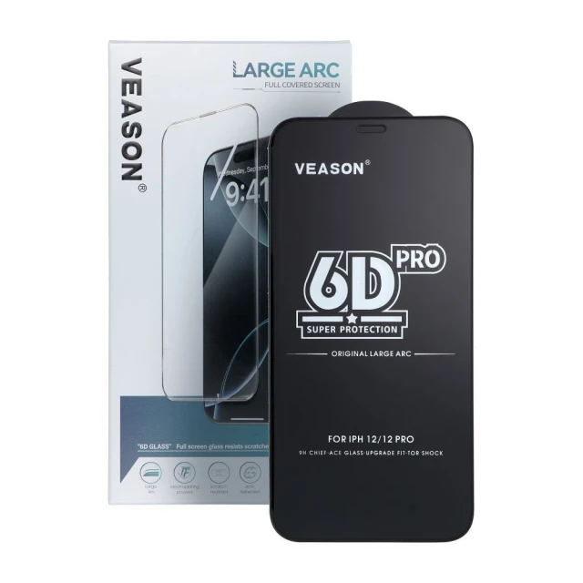 Захисне скло Veason Pro Glass 6D для iPhone 18 Pro Max | 17 Pro Max Black (10 pack) (5903396411182)
